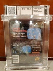 Super Mario Bros. GLOSS STICKER Seal 2nd Prod. Hangtab NES WATA 8.5 CIB 1985 