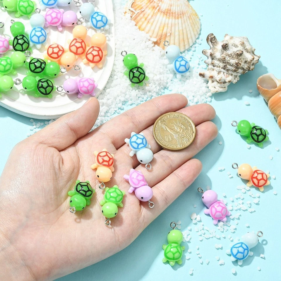 40 шт. подвески в форме черепахи океанские животные подвески для изготовления ювелирных изделий сережек сделай сам - Изображение 4 из 4