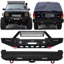 Vijay Fits 1984-2001 Cherokee Xj Front Or Rear Bumper With Led Lights And D-ring Vijay Fits 1984-2001 Cherokee Xj Front Or Rear Bumper With Led Lights And D-ring