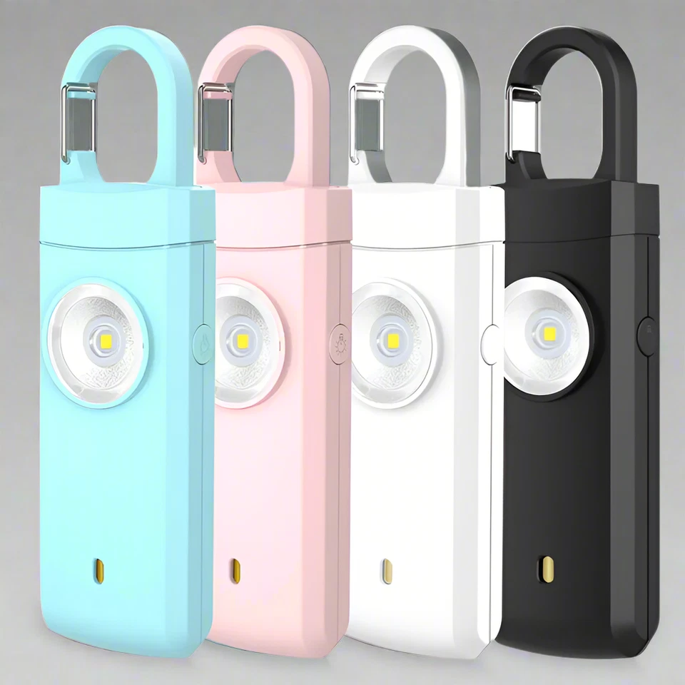 Safety Alarm Keychain for Women Protection Rechargeable 130dB Self Defense Siren - Image 4 of 4