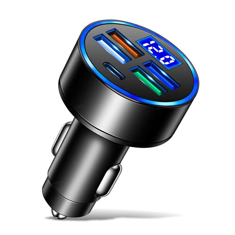 4 USB Port Super Fast Car Charger Adapter for iPhone Samsung Android Cell Phone