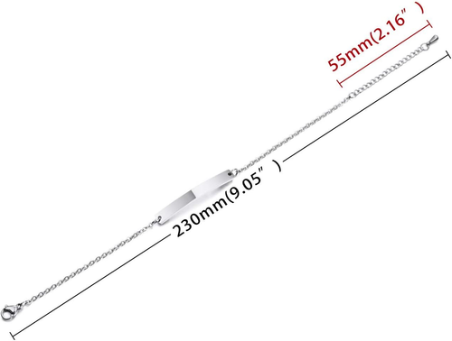 Bracciale Personalizzato Nome/Data/Coordinate Personalizzate Dell'Incisione per - Foto 5 di 12