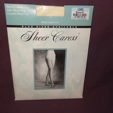 Worthington Sheer Caress Nylons Size Long Control Top Color Bone 81 NOS 