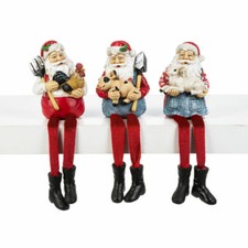 Farmer Santa w/Farm Animal Shelf Sitters
