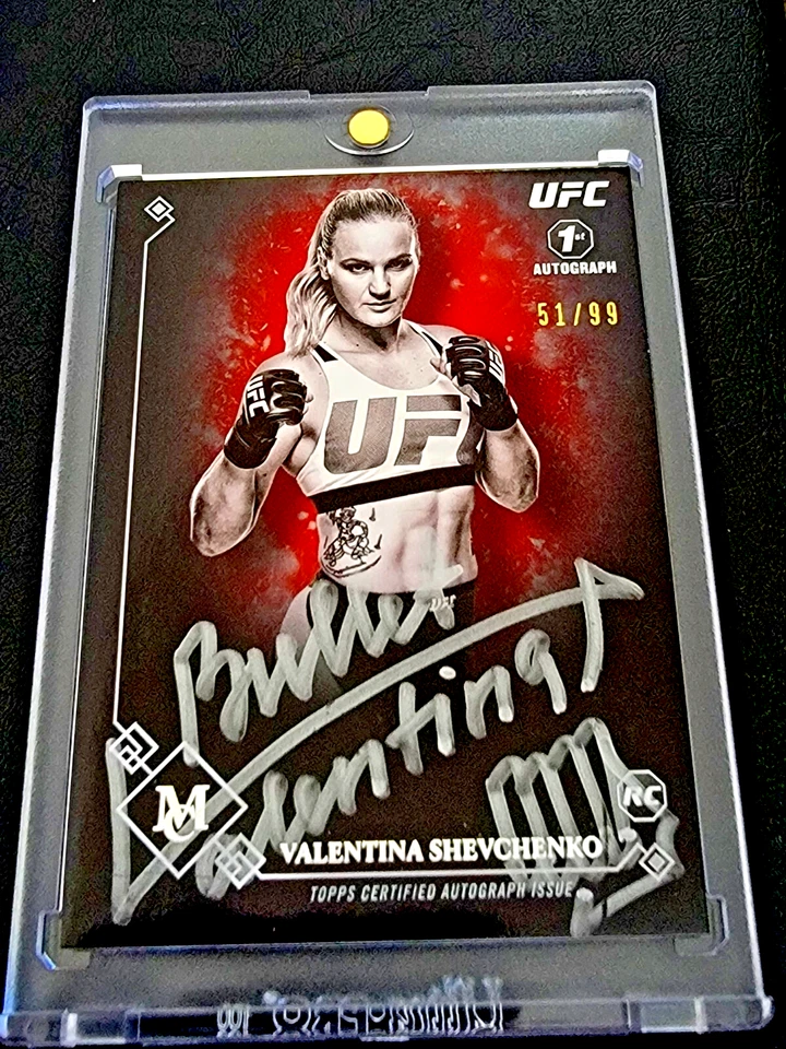 2017 Topps UFC Museum Collection VALENTINA SHEVCHENKO 1st Auto On Card RC #51/99 - Image 2 of 2