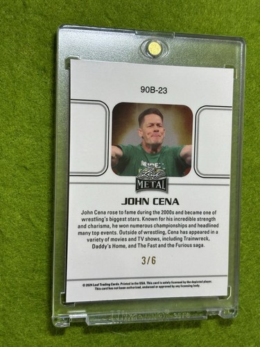 John Cena # 1/6 ORANGE LAVA REFRACTOR SSP PRIZM CARD 2024 Leaf Metal LEGENDS SP - Picture 23 of 24