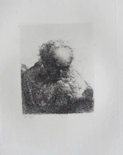 LOT OF 6 REMBRANDT PHOTOGRAVURE PORTRAITS CIRCA 1880 WATER MARKED LAID PAPER D