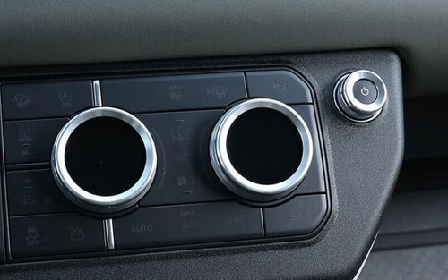 For Defender 110 2020-2023 Silver Aluminum Central Console Ac Knob Cover Trim 3X - Picture 5 of 16