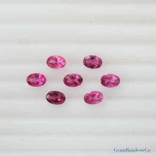 Natural Pink Tourmaline Oval 6x4mm to 8x6mm Faceted Loose gemstones AA Quality - Picture 6 of 9