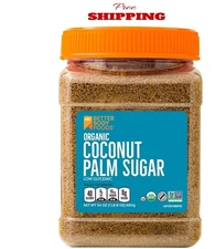 BetterBody Foods Organic Coconut Palm Sugar, 24 Oz New