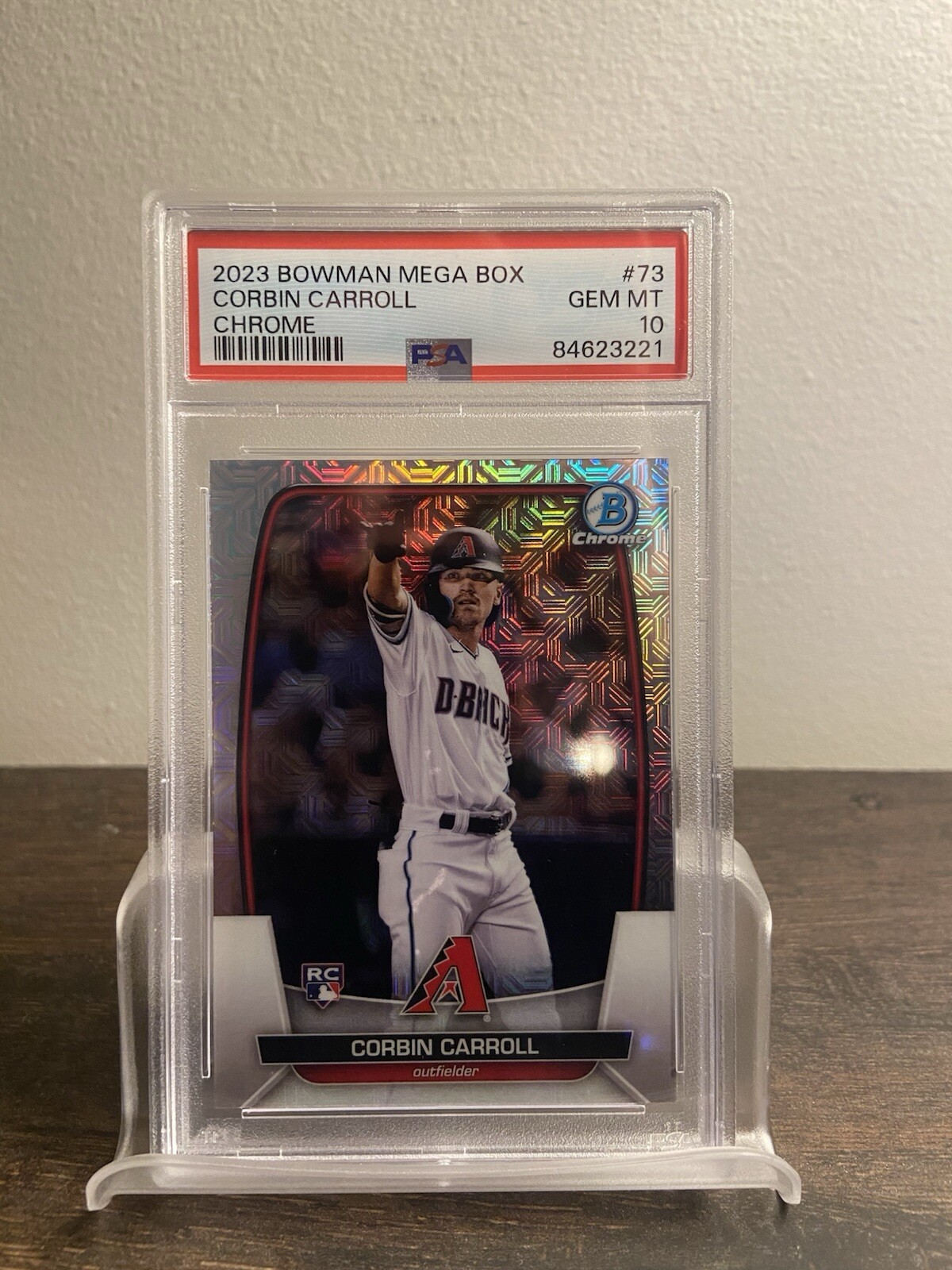 2023 Corbin Carroll (RC) Bowman Chrome Mojo Refractor #73 PSA 10