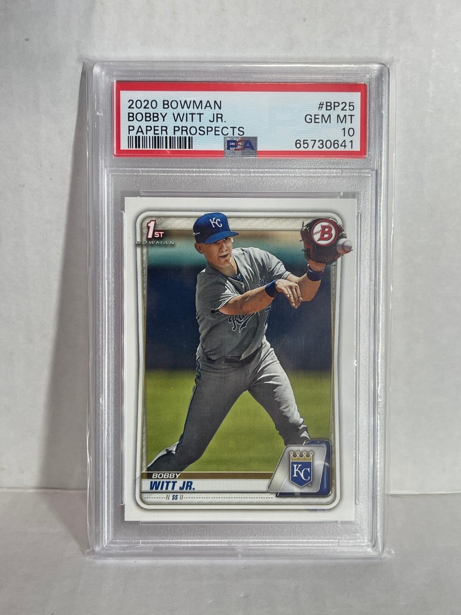 2020 Bowman Paper Prospects BP25 Bobby Witt Jr. RC PSA 10 1st