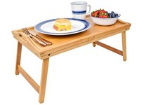 Foldable Breakfast Tray, Organic Bamboo Folding Serving Tray By Kozy Kitchen