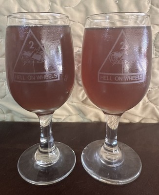 Hell On Wheels Wine Glasses (Set Of Two)