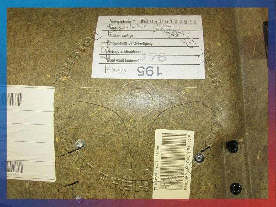 BMW E60 5 Series PORTA TRASEIRA DIREITA PAINEL INTERNO ACABAMENTO COBERTURA CAPA DE COURO BEGE - Imagem 4 de 4