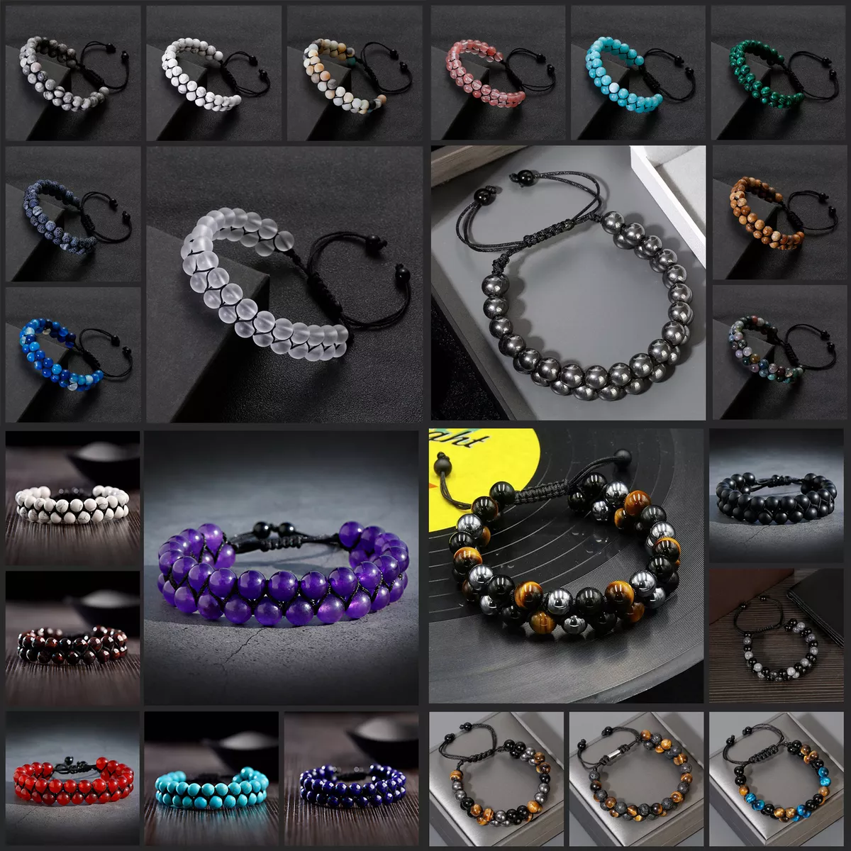 Stone Bracelets Gray