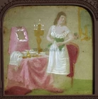 Femme À Sa Toilette Célébrités Fashion Paris STEREO Diorama Vintage Albumine