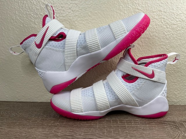 pink and white lebrons