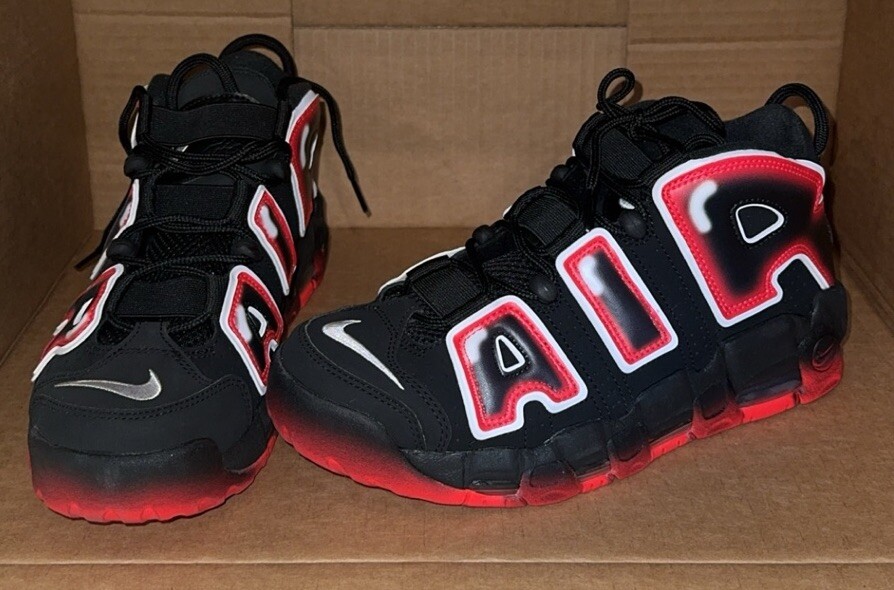 Nike Air More Uptempo 96 Laser Crimson 96 mens size 7.5 pre-owned