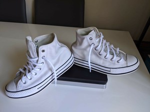 white leather converse 5.5