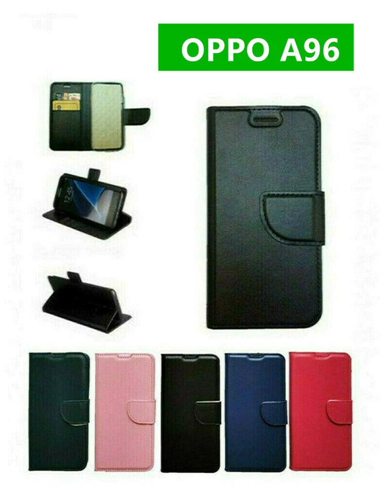 COVER CUSTODIA A LIBRO PER OPPO A96 + PELLICOLA VETRO