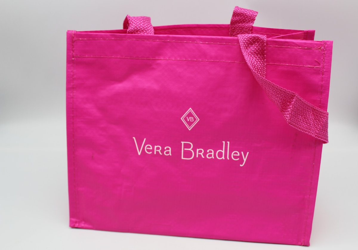Vera Bradley Bright Hot Pink Reusable Tote Shopping Bag