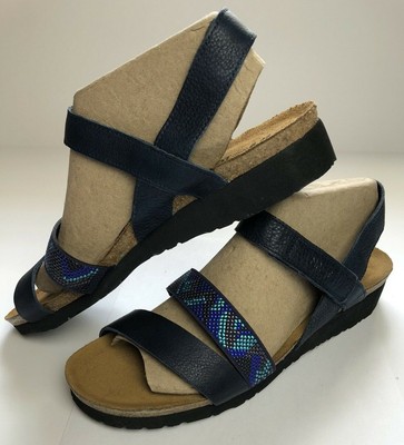 naot navy blue sandals