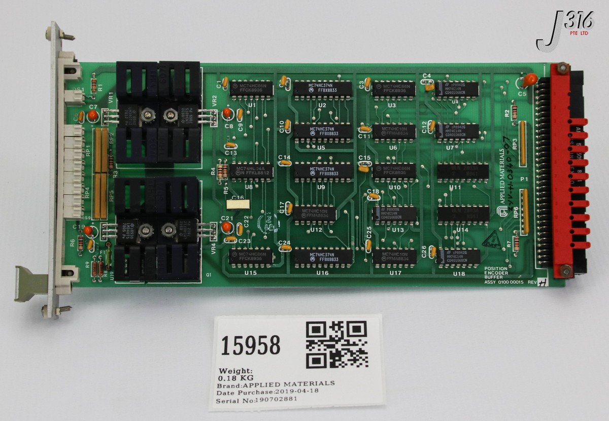 mno 15958 APPLIED MATERIALS PCB POSITION ENCODER BUFFER 0100-00015 | eBay