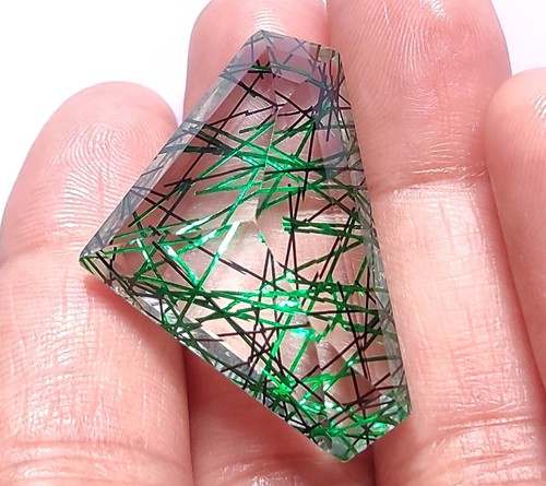 Natural Certified Fancy Cut Multicolor 51.35 Ct Rutilated Quartz Loose Gemstone - Picture 8 of 10