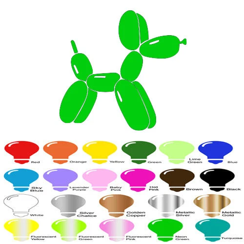 Balloon Animal Dog Decal Sticker for Car Window Bumper Wall Door Decor Laptop - Image 3 of 4