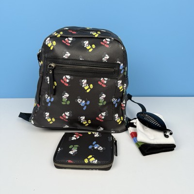 Disney Mickey Mouse Mini Backpack Wallet Banana Clip and Socks Set New