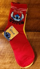Disney Stitch  Mid Crew Socks Kids 2 Pairs  Socks Shoe Size 10-4