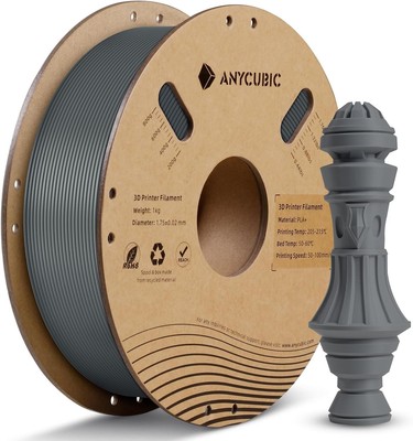 ANYCUBIC PLA Plus (PLA+) 3D Printer Filament 1.75mm, High 1kg Pla+ Gray 