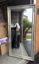 Large Ornate Silver Wall/Floor Mirror 171cm x 88cm