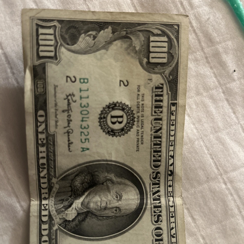 1963 A $100 Old Used U.S. Currency - Image 2 of 4