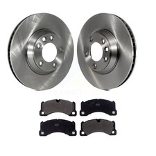 Front Disc Brake Rotors And Semi-Metallic Pads Kit For Porsche Cayenne