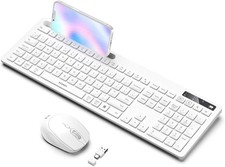 Seenda Wireless Keyboard & Mouse Set, USB-C/USB-A Receiver, Full Size for PC/Mac