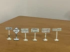 Tootsietoy Dinky Diecast Toy Street Signs 6 pc. Vintage Car Toy UA-38