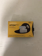 Audien ATOM PRO 2 WirelessRechargeable OTC Hearing Aid. 4Hearing Modes.