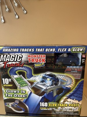 MAGIC TRACKS MONSTER TRUCK RALLY GLOW IN DARK RACE FLEX TRACK AS SEEN ON TV NEW