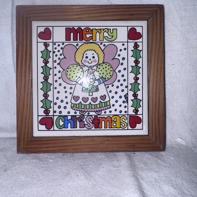 love n stuff Merry Christmas Trivet Vintage Wall Plaque