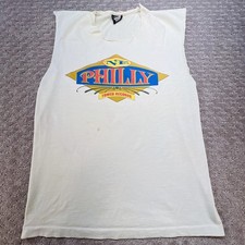 Vintage Screen Stars Best Shirt Mens Large Philly Tower Records Sleeveless 90s