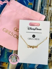 Disney Parks Disneyland Logo Marquee Font Necklace By Girls Crew New