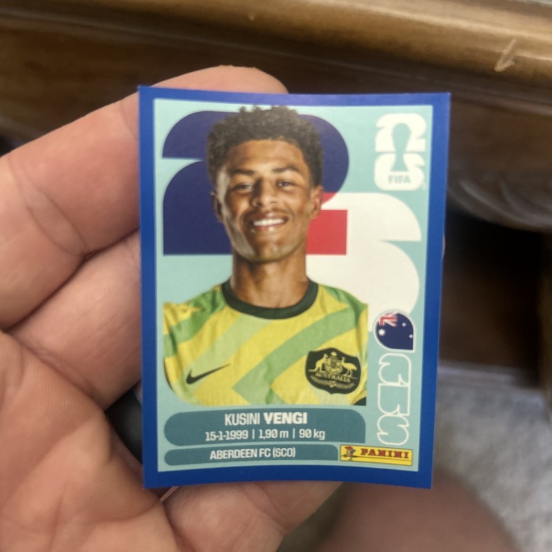 Panini FIFA World Cup 2026 Kusini Yengi Australia Sticker AUS 18 Soccer Blue