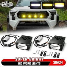 LED Headlight Bumper Projector Lens Driving Car Grille Lights Motor Spotlights