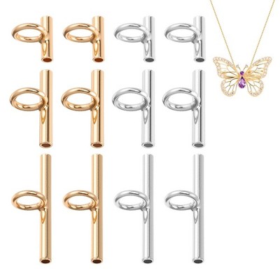 12Pcs Pin to Pendant Converters 3 Sizes Brooch Converter Brass Pin...