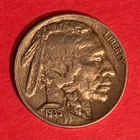 1935-D ~ BUFFALO NICKEL ~ 5 Cent 5c ~ U.S. Currency ~ VF ~ FULL DATE ~ Nice Coin