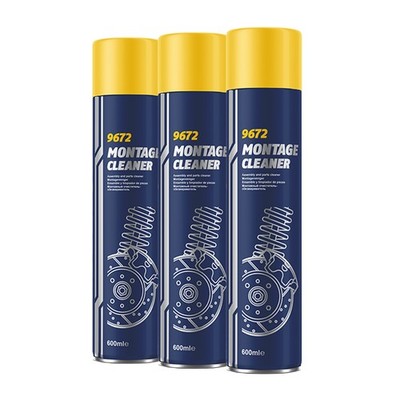 MANNOL 9672 Montage Cleaner Spray, Bremsenreiniger, Universalreiniger, 3x600ml