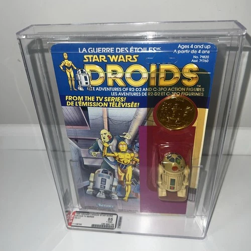Vintage 1985 Kenner Star Wars Canadian Droids cartoon TV R2D2 AFA 85 🔥