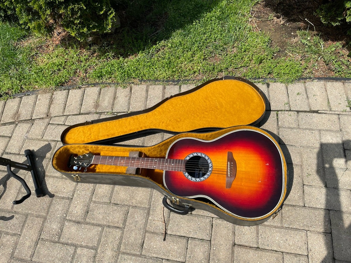 Vintage Matrix By Ovation 1137 Sunburst Acoustic Guitar W/ Case